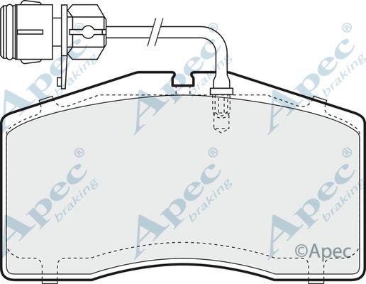 APEC BRAKING stabdžių trinkelių rinkinys, diskinis stabdys PAD1365